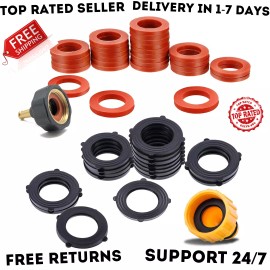 Garden 50 pcs Heavy Duty Rubber Garden Hose Washer Seals Fit All Standard 3/4 Inch Hose