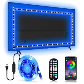 Led Lights for TV Led Backlight, 13.1ft TV Led Light Strip for 45-60 inch tv lights That change with Music Backlights, RGB Led TV Light with Remote, Music Sync Bluetooth APP Control USB Powered