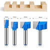 WOBLLMX 8 mm Shank Floor Cleaning Cutter Set 4 Pieces,