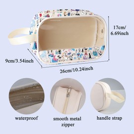 Ice World Cartoon Inspired Gift Snowman Princess Movie Lover Cosmetic Bag Cartoon Movie Makeup Zipper Pouch (ice World mb ca)