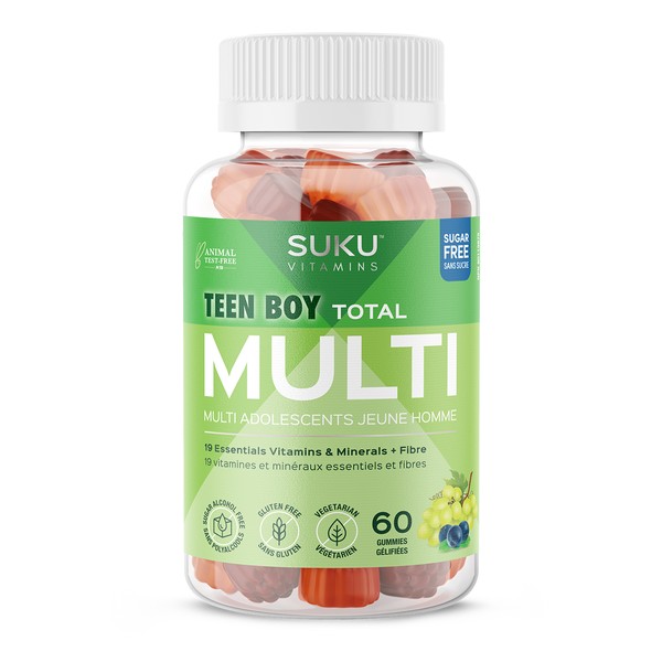 Suku Vitamins Teen Boy Total Multi 60 Gummies