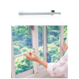 Greatim GT-DB005 Home Security Window Lock, Egress Window Lock, Childproof, Locking System, AntiLift Lock, Vertical Bar, for Single Hung Windows, Window Dowel, Adjustable (10.6~16.62 inch)
