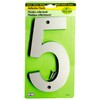 Hy-Ko 6” Classic Reflective Plastic House Number, Modern Raised Numbers