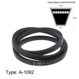 sourcing map A-1092 V-Belt Drive Belt 1092 mm Inner Circumference Rubber for Power Transmission