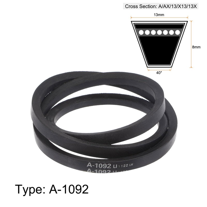 sourcing map A-1092 V-Belt Drive Belt 1092 mm Inner Circumference