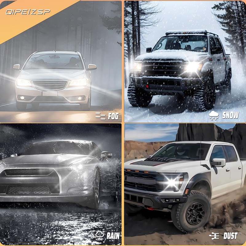 QIPEIZSP Headlights Fit For Can Am Defender 2016 2017 2018