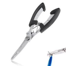 Zhioudz Fishing Gripper Hook Remover Fishing Hook Remover Pliers, Multifunctional Fishing Pliers, Rustproof Fishing Pliers with Sheath, for Cutting Hook Removers and for Sharing Rings