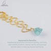 Raw Crystal Necklace, Aquamarine Rough Stone Necklace, Dainty Stone Pendant,