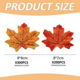 VEHYEGOI 500 Pieces Of Simulated Maple Leaves, Simulated Plants, Photo Props, Party Decorations, Table Decoration, Leaf Decoration, Home Decoration
