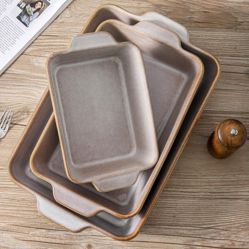HVH 9x13 Baking Dish Set, Large Casserole Dishes for Oven,