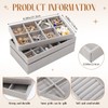 Tondiamo 16 Pcs Jewelry Drawer Organizer Grey 8.39 x 4.88