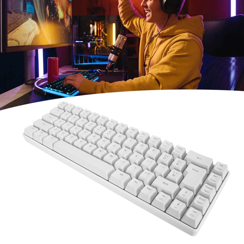 V200 Mechanical Gaming Keyboard Portable 68 Keys Wired RGB Backlit