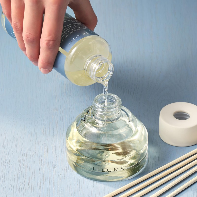 Illume Beautifully Done Essentials Hinoki Sage Aromatic Diffuser, 6 oz.