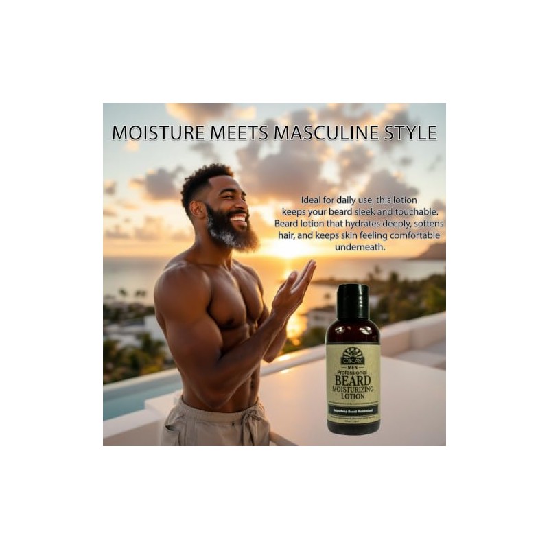 OKAY Men's Beard Moisturizing Lotion, 4 Ounce