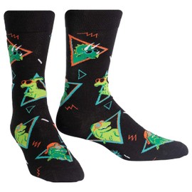 Sock It To Me, Men's Crew Dinosaur Socks, Jurassic Party