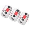 3Pcs Flexible Coupler Aluminum Alloy Ball Screw Coupling Kit Motor