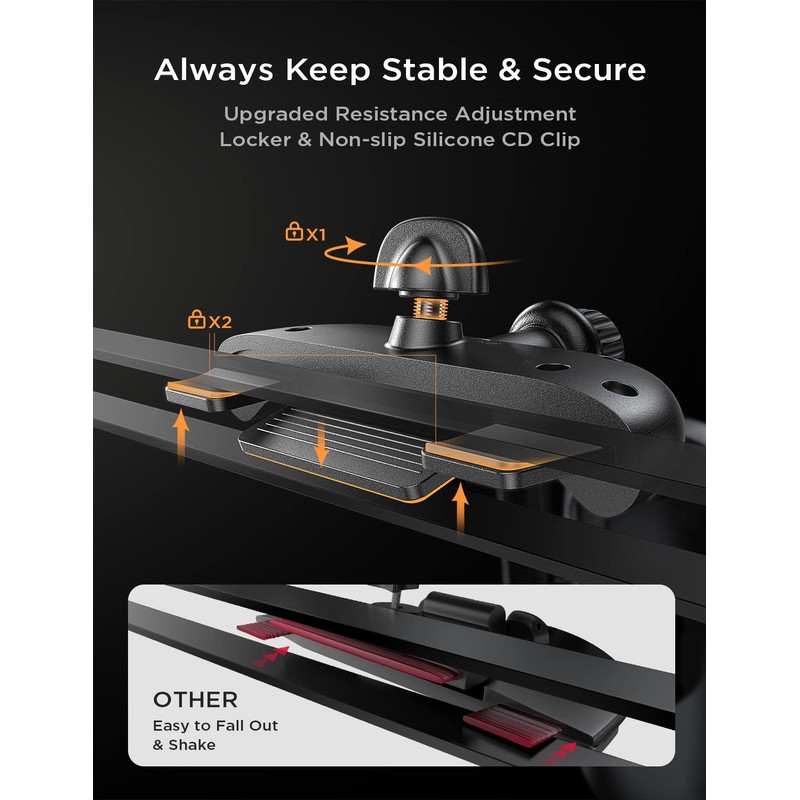 LISEN CD Slot Phone Mount for Car, Adjustable CD Phone