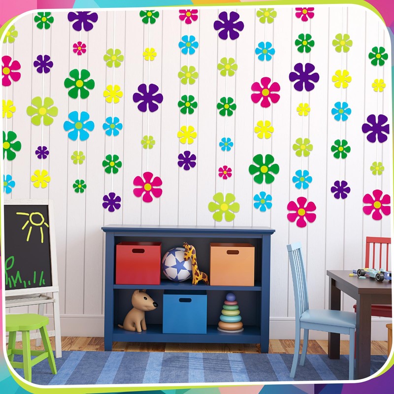 Outus 60 Pieces Flower Shaped Cutouts Mini Retro Flower Cutouts
