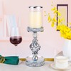 Hanjue Crystal Candle Holders for Pillar Candle, Metal Crystal Candle