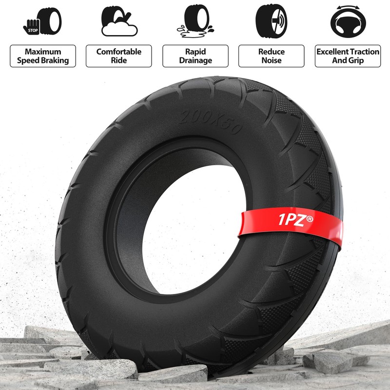 1PZ T21-SX1 200x50 (8x2) Solid Tire Replacement for Razor E100