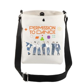 CMNIM Kpop Bangtan Gifts Korean Group Army Crossbody Bag Permission To Dance Bag for K-pop Army Members Fans Merch Gift (Permis-ion to Dance Crossbody Bag)