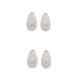 PERFFITT Clear Silicon Rubber Screw in Nose Pads Buds Pieces Parts for Glasses Sunglasses Frames Prescription Eye Wear HNP20s (Clear - 2 Pairs)