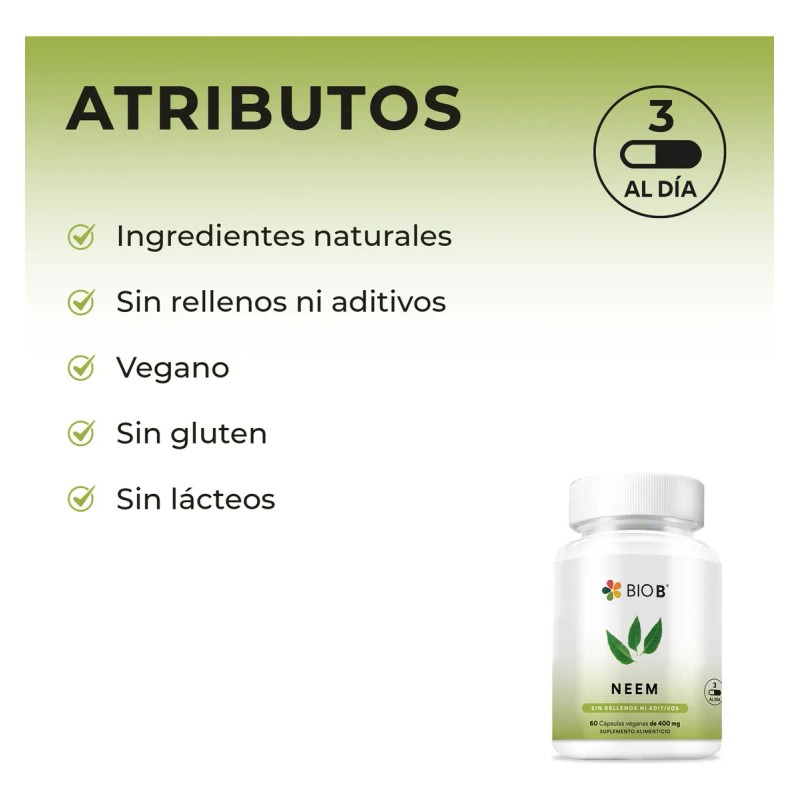 Bio B 3 Pack De 60 Cápsulas Neem