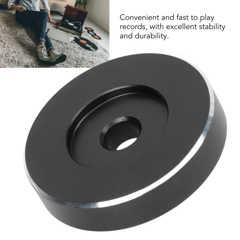 Record Adapter Aluminum Record Player Turntable Adapter RPM Gramophone Accessory