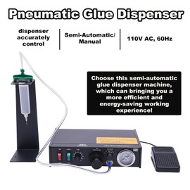 Automatic Glue Dispenser Machine，110V AC, 60Hz Solder Paste Controller Glue Dropper Glue Liquid Adhesive Dispenser Timer Controlled