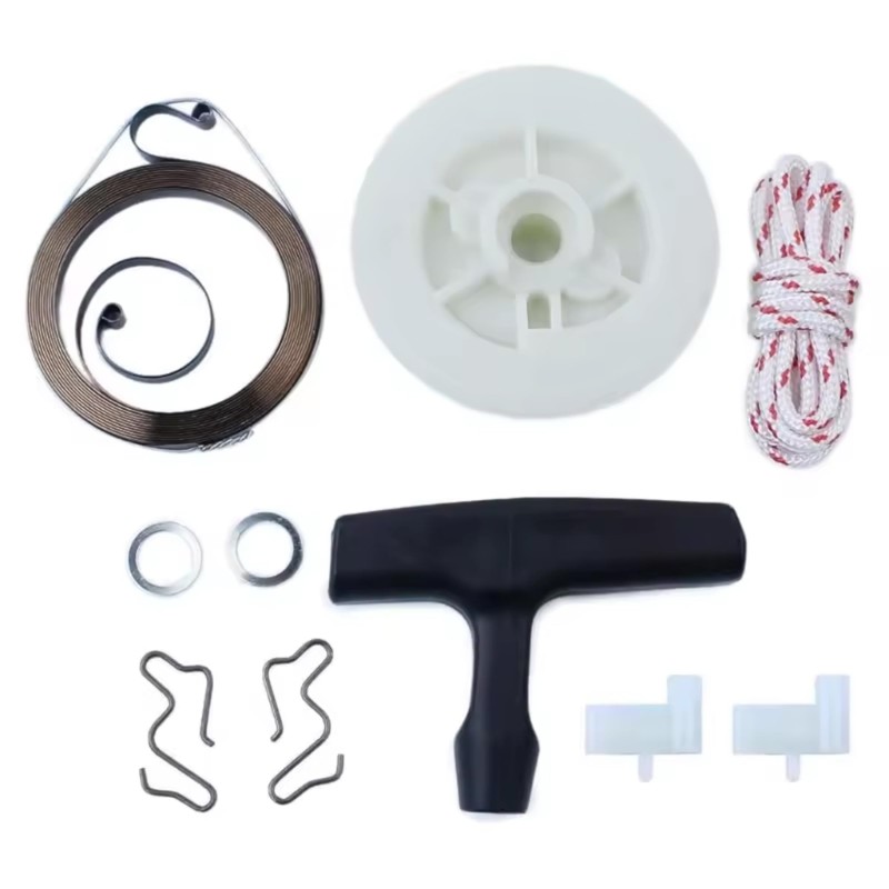 Cyclingcolors Kit Recoil Spring Starter Spring Pull Pulleys Handle Rope