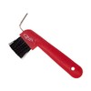 QHP Colour Hoof Pick with Brush (Bright Red)