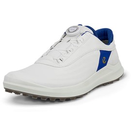 ECCO Men's Core BOA Waterproof Golf Shoe, White/Virtual, 11-11.5