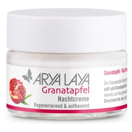 ARYA LAYA Pomegranate Night Cream: Strengthens & Regenerates, Reduces Environmental Skin Damage by UV Light at Night, for Combination Skin, Thin & Delicate Skin, with Tendency to Couperose, Vegan, 50