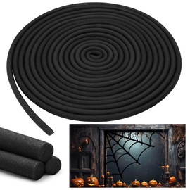 Frienda 1 Inch x 40 Ft Foam Noodles for Crafts Versatile Pool Noodles Foam Tubes Cylinder Rods for Modeling, DIY Arts and Crafts Supplies (Black)