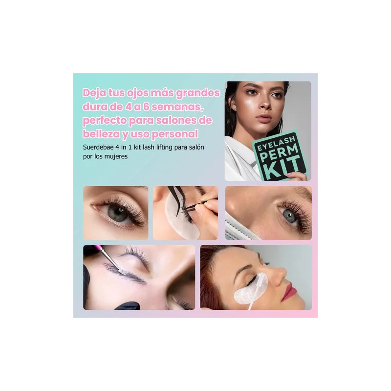 Kit Lash Lifting Pestañas Rizado Suerdebae Para Belleza