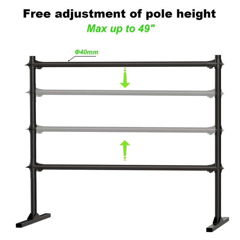 Zlinke 4FT Height Adjustable Ballet Barre, Freestanding Ballet Bar, Heavy