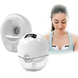 Momkous Wearable Breast Pump Portable Hands Free, 9-Level Three-Mode, Long Battery Life, Painless Breast Pumping