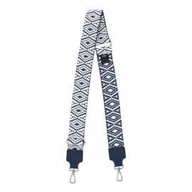 axy Shoulder Strap 4 cm Wide Adjustable Bag Strap for Handbags with Aztec Pattern Replacement Change Shoulder Strap Replacement Strap for Women Bags (Blue/White), blue-white