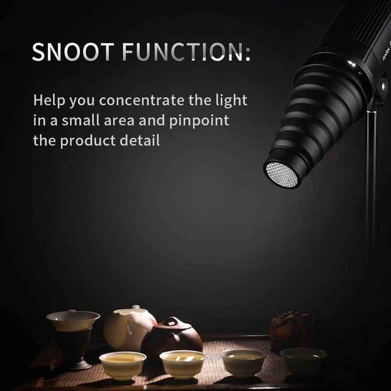 Soonpho Aluminum Alloy Conical Snoot Kit for Bowens Mount Strobe