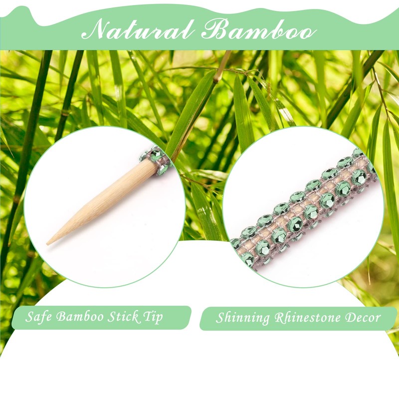 Candy Apple Bamboo Sticks, 24P Candy Apple Bling Sticks with
