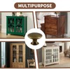 Cionyce 6 Pcs Brass Cabinet Knobs Metal Drawer Knobs Round