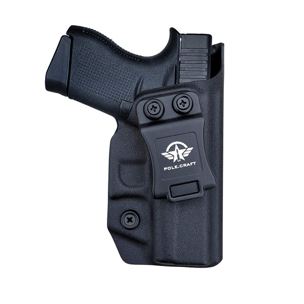 Glock 43X 43 Holster,IWB Kydex Holster for G43X/G43 Gen 1 2 3 4 5 Pistol Case - Inside Waistband Holster - Adjustable Cant Guns Accessories,Right Hand/Black