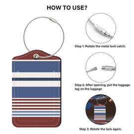 SUNDEE Travel Luggage Tags for Suitcases TSA Approved, 2 Pack Patterned Luggage Tags Privacy Protection Travel Bag Labels Suitcase Tags with Stainless Steel - 01K