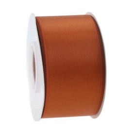 DINDOSAL Terracotta Ribbon 2 Inch Burnt Orange Ribbon Wedding Double Face Satin Ribbon for Crafts Thick Silk Ribbon for Gift Wrapping Bouquet Wrap - 25Yards