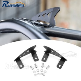 RI For Polaris RZR Pro R/R 4 No Drill 32" Roof Curved LED Light Bar Mount Brackets