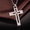 jiamiaoi Cross Necklace for Men Stainless Steel Mens Cross Necklace