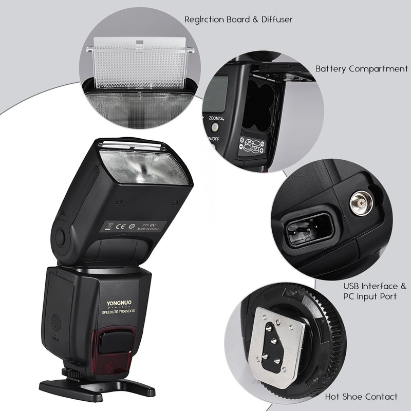 YONGNUO YN565EX III/N Wireless TTL Slave Flash Speedlite GN58 High