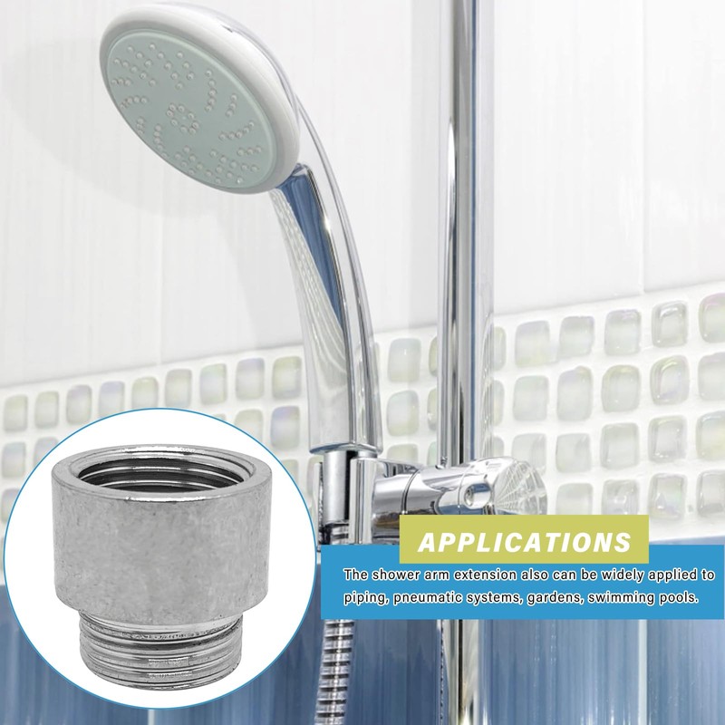 2pcs 1/2" G Male to 1/2" G Female Thread Shower