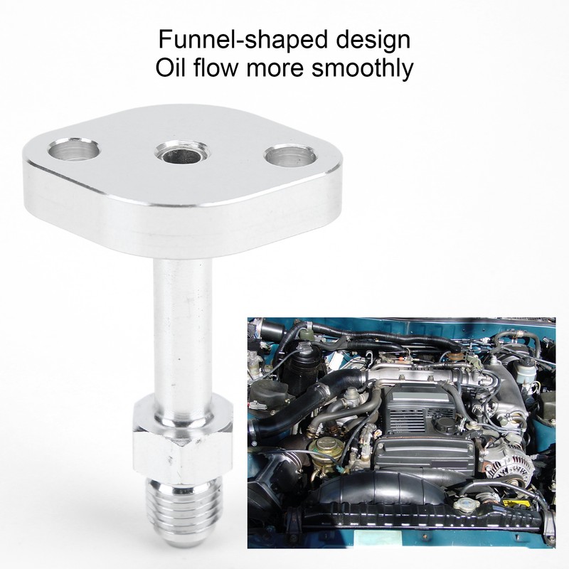Turbo Oil Water Drain Return Flange Adapter Kit Aluminium Alloy