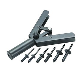 AIMALL 41 Piece Plastic Rivet Gun Set, Quick Release Riveting Tool Kit, Carbon Steel Construction, Black